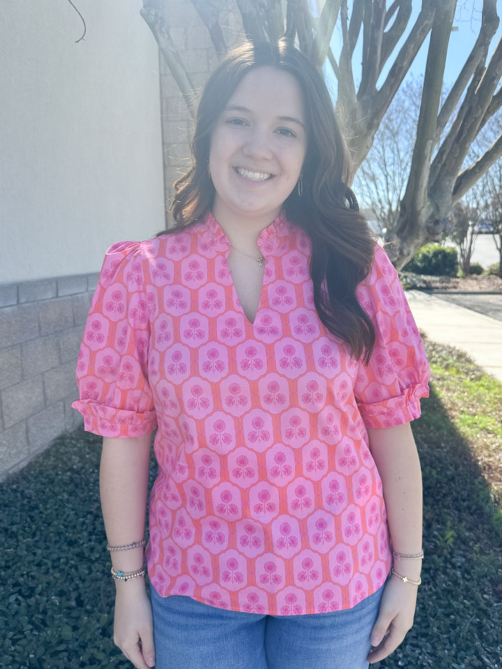 Colette Top - Rosette Charm Pink