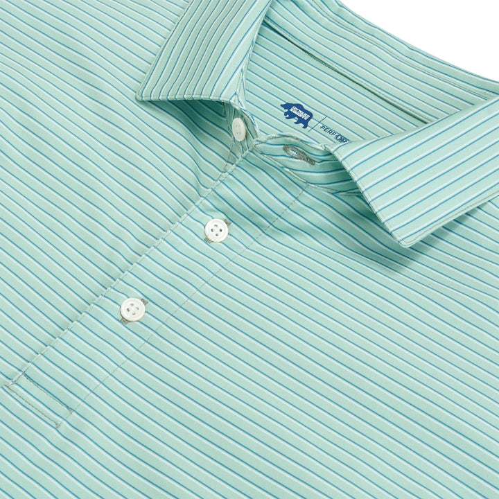 Onward Reserve Scout Stripe Performance Polo - Surf