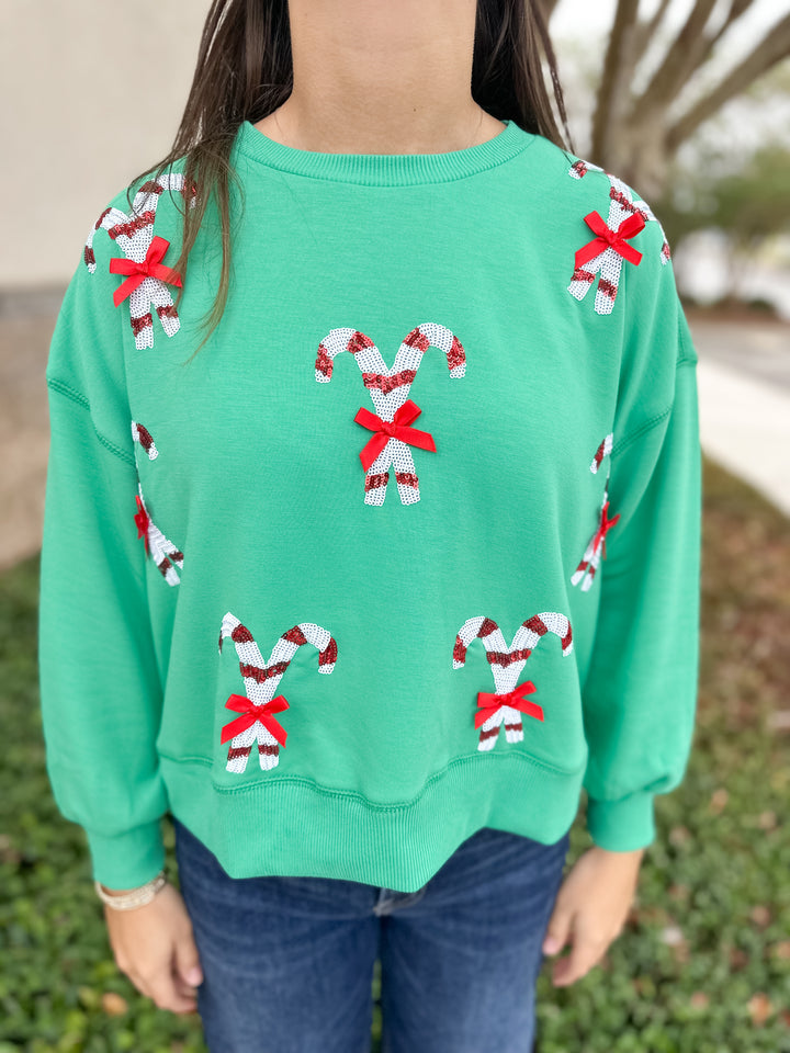 MS Millie Sweatshirt - Candy Canes