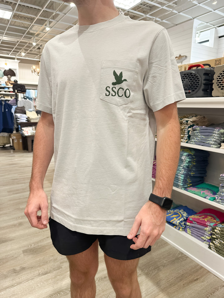 SSCO Men’s Camo Flight S/S Pocket T-Shirt - Oyster