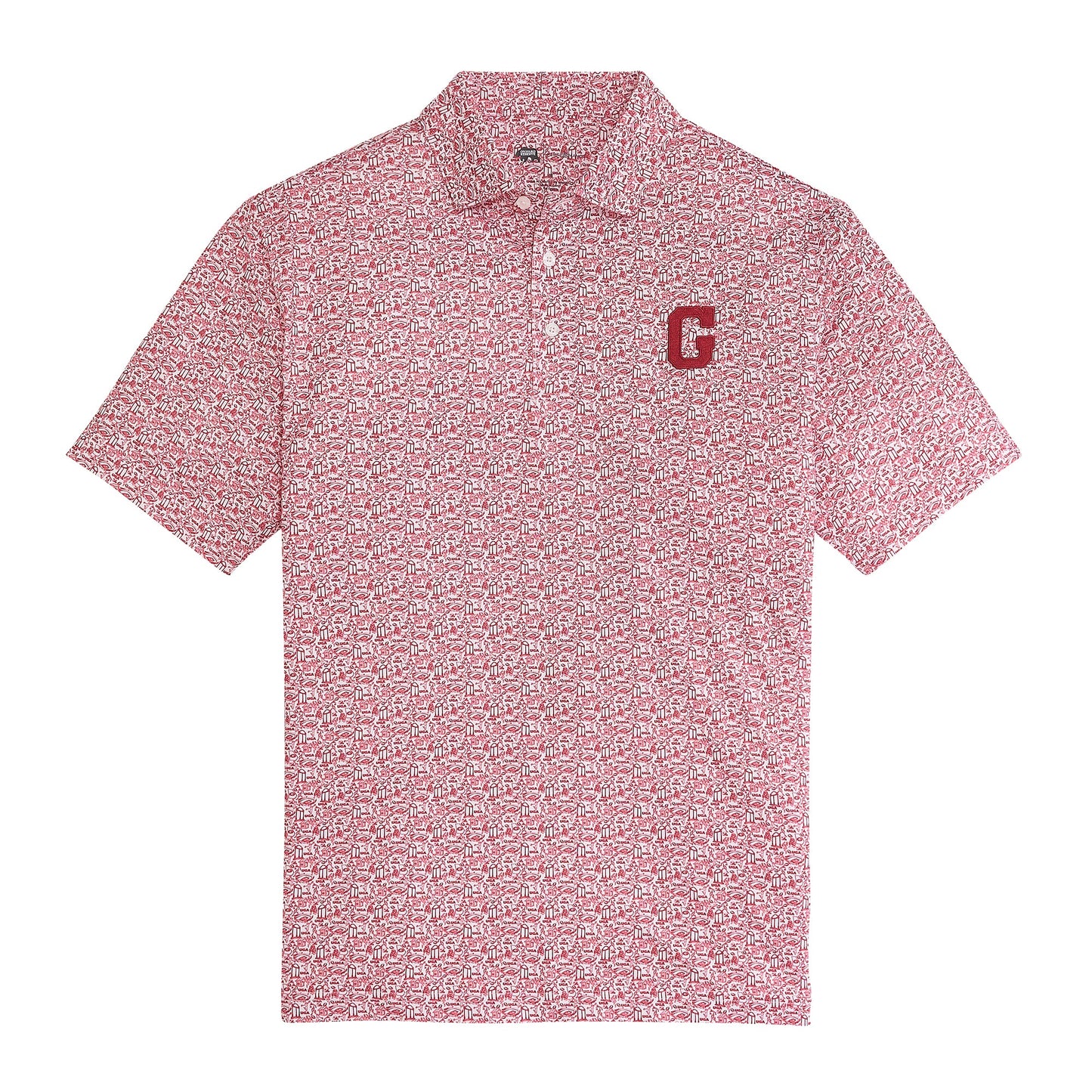 Onward Reserve UGA Georgia Icons Printed Performance Polo - Dawgs