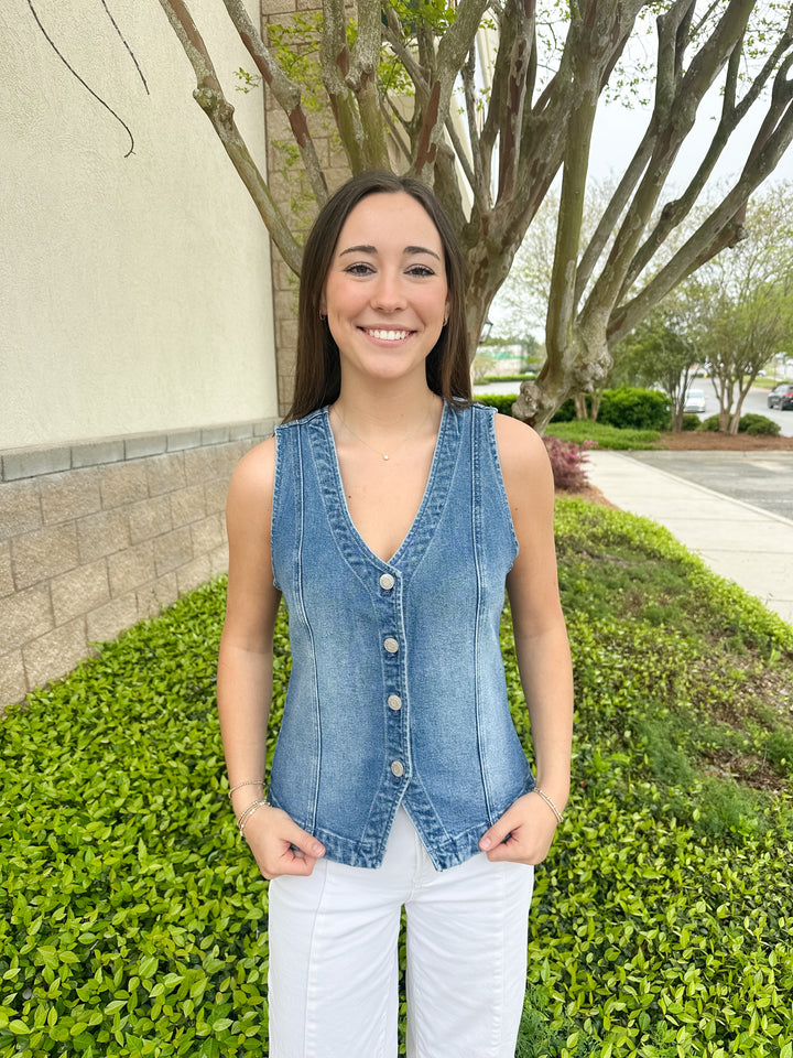 Porto Tank Denim Vest - Eternity