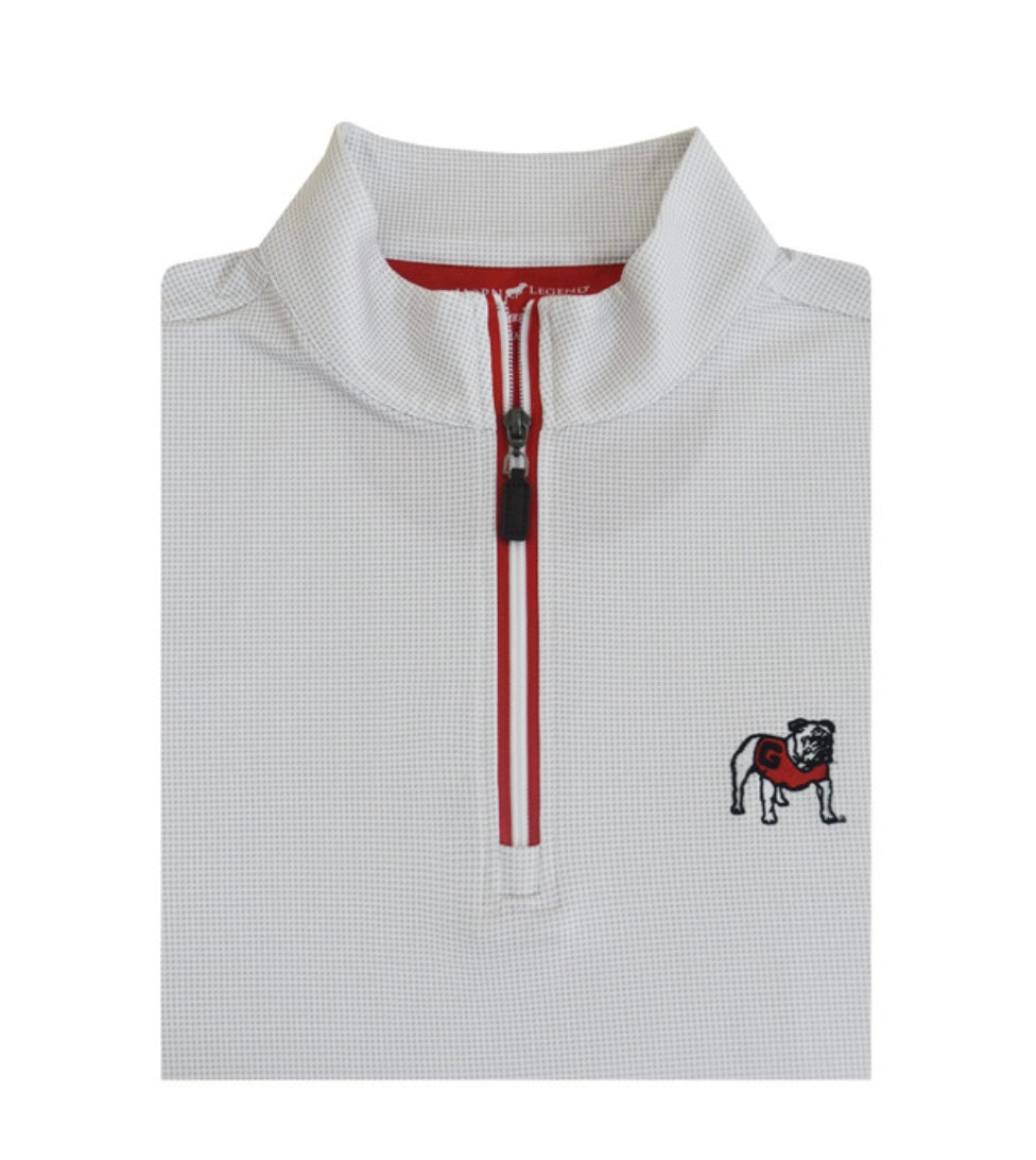 Horn Legend UGA Shepard Prestige Zip Pullover - White