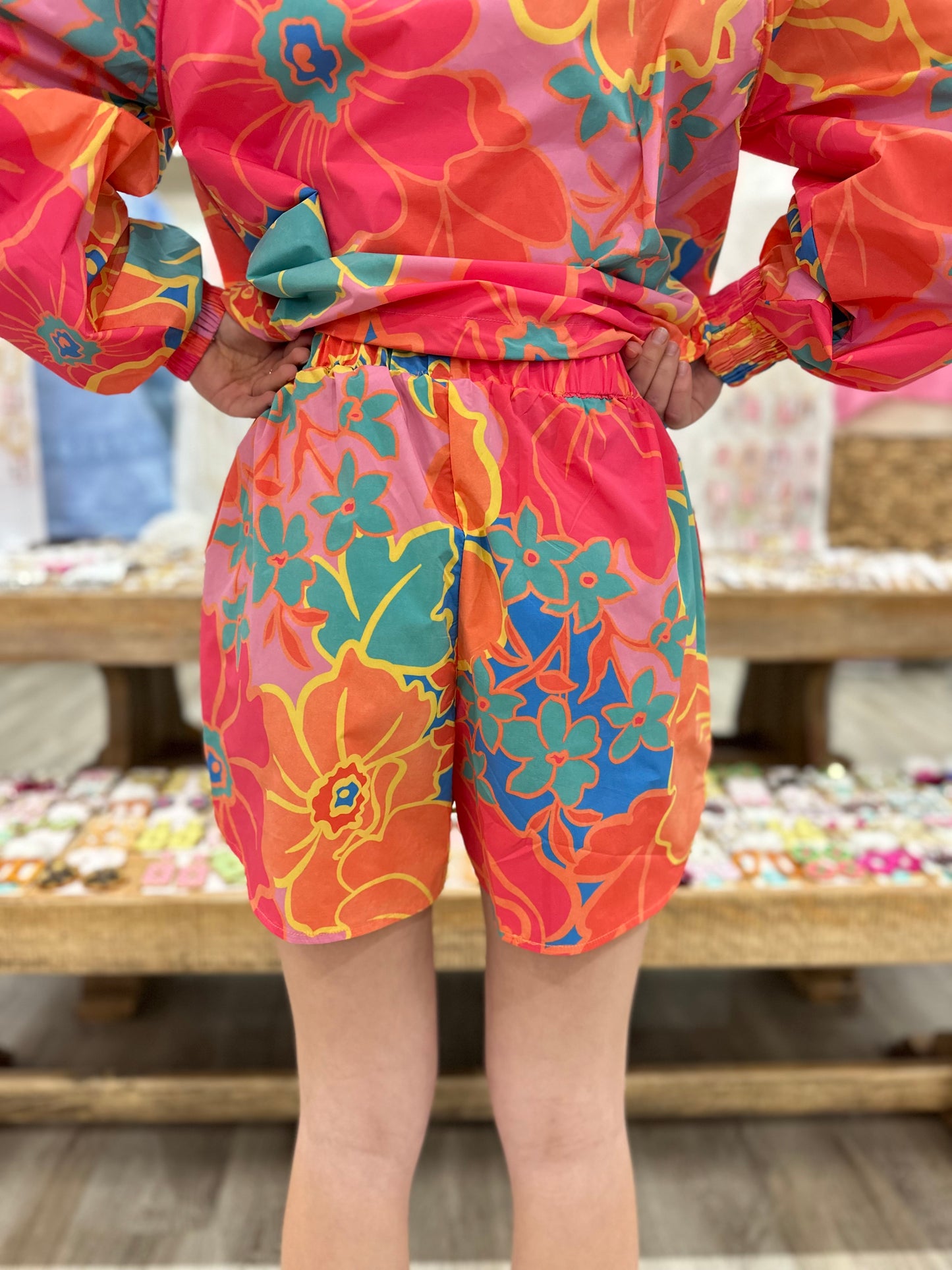 Faris Floral Breaker Short