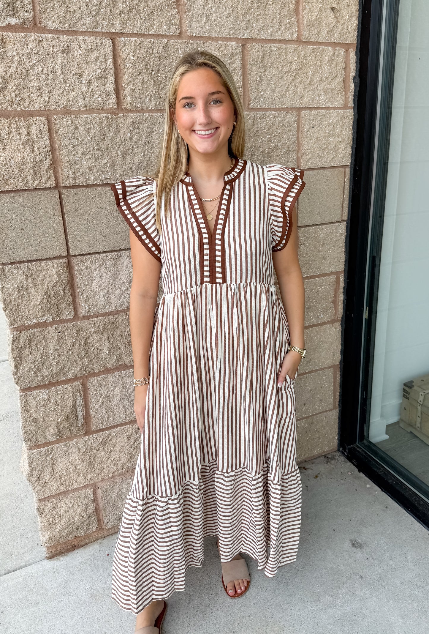 Maxine Striped Maxi Dress