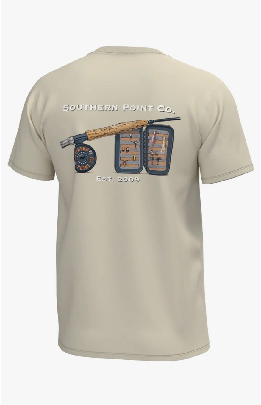 SPC Men’s Fly Reel S/S Pocket T-Shirt - Cloud Cream