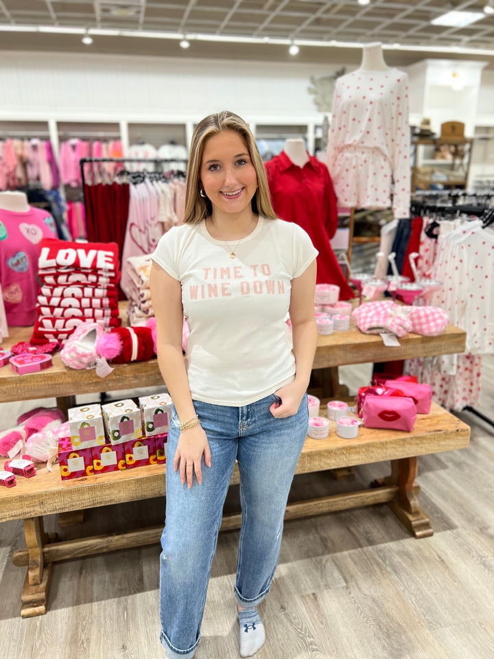 Wine Down Cheeky Tee