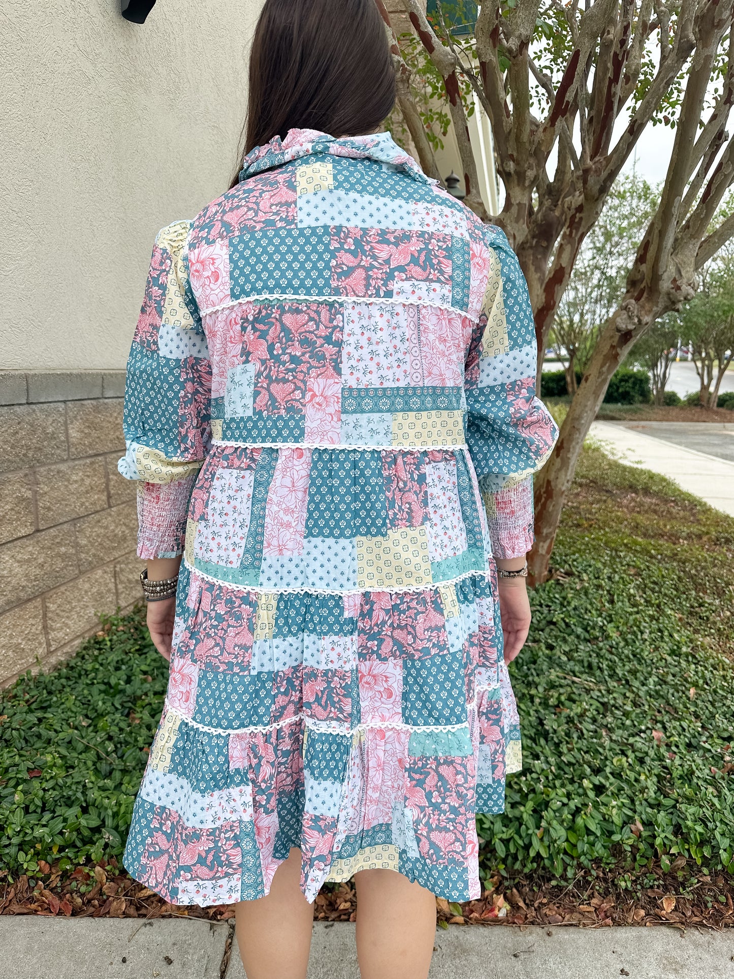 Allison Dress - Blue Quilt