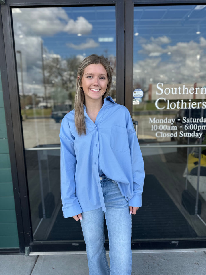 Polly Oversized Button Up Top