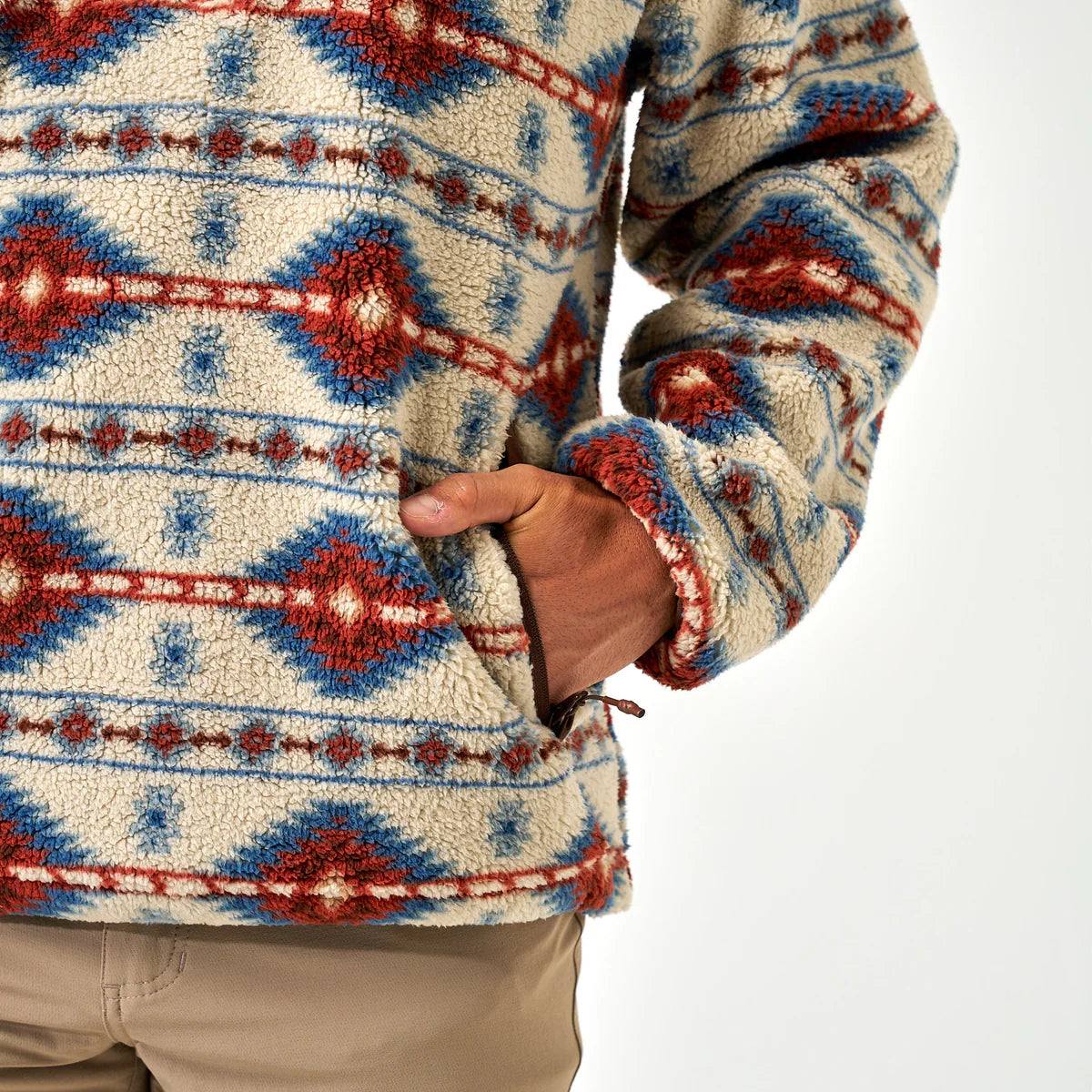Burlebo Mountain Fleece Sherpa Quarter Zip - Arizona Aztec
