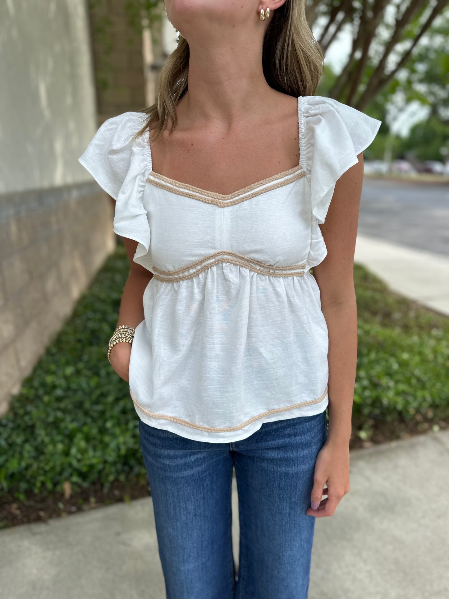 Eva Rope Ruffle Top
