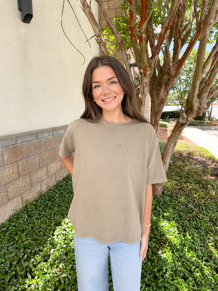 Velma Basic Tee - Mocha