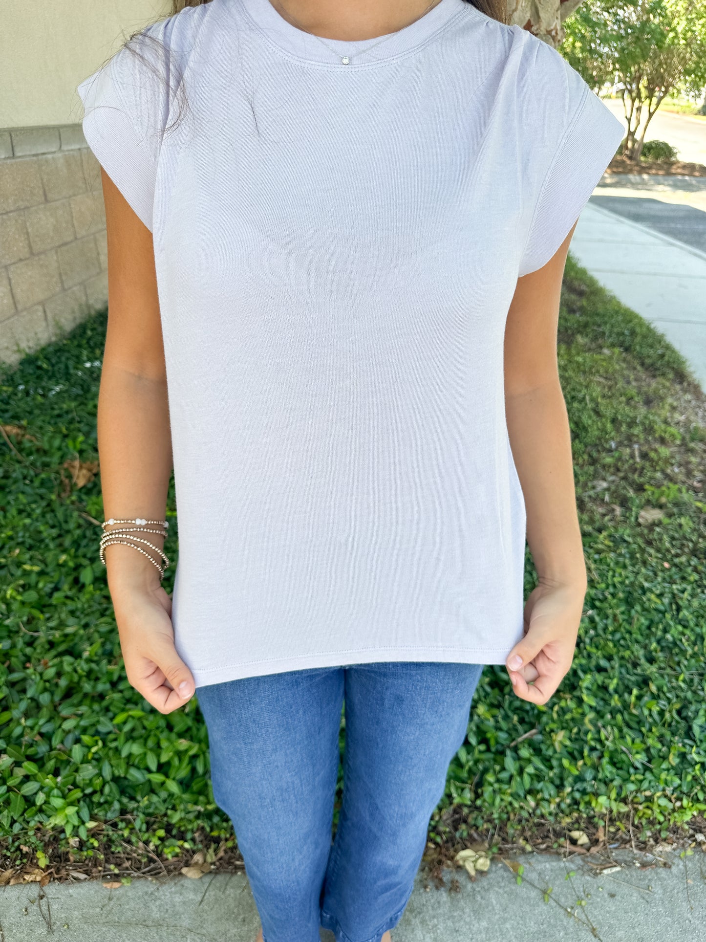 Whisper Knit Top - Lavender Ice