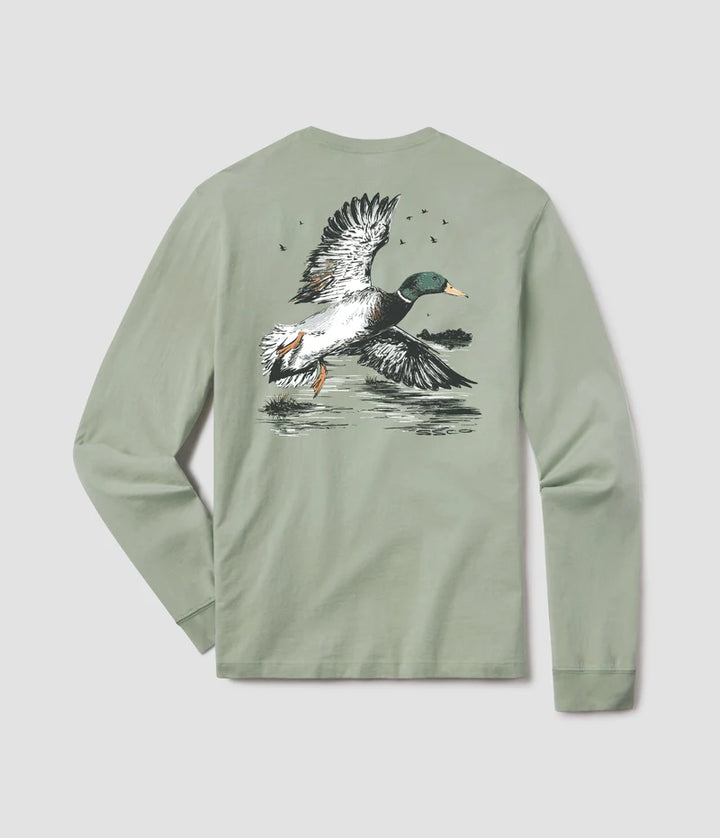 SSCO Men’s Winged Pursuit L/S Pocket T-Shirt - Iceberg Green