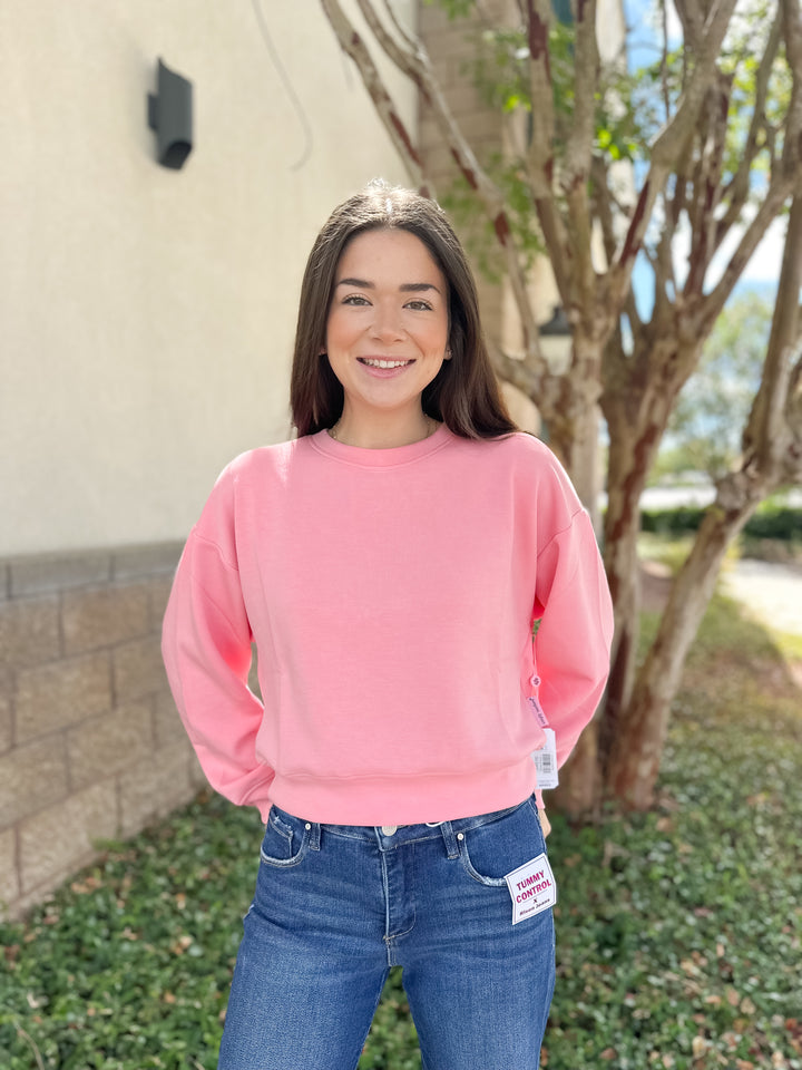 Simply Pullover Crewneck - Petal Pink