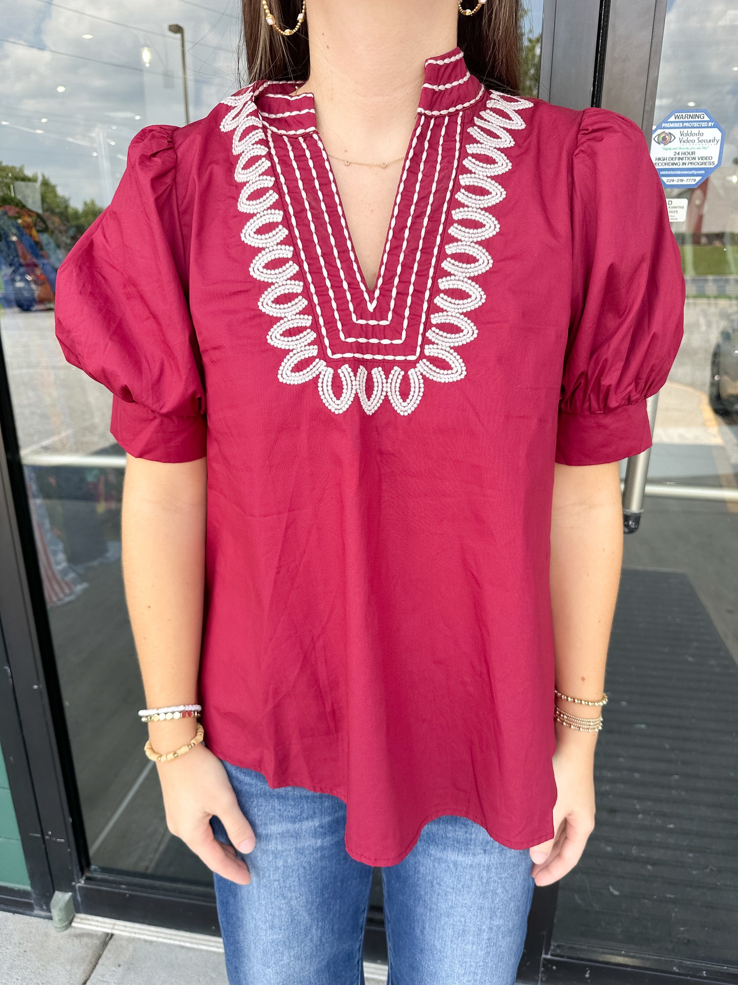 Eloise Embroidered Fall Top