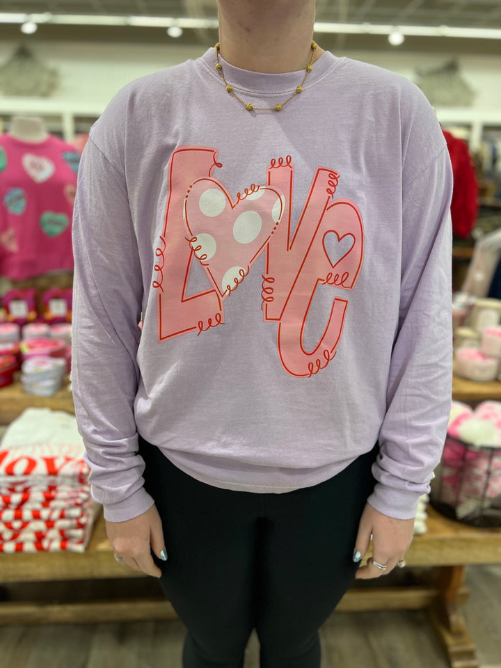 LOVE L/S Tee - Purple