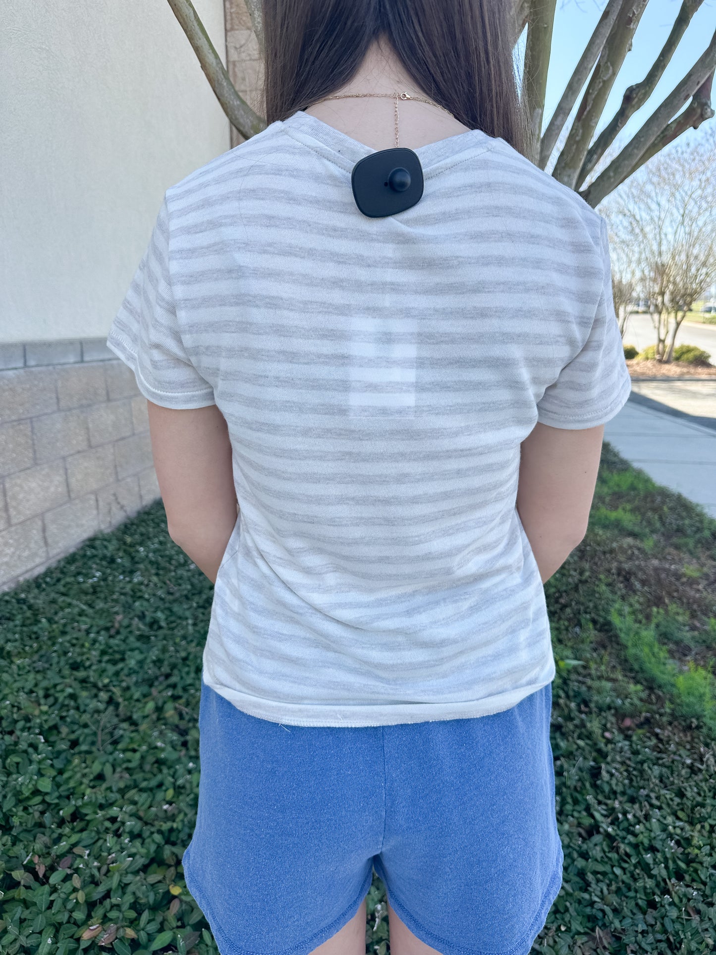 Tourist Striped Tee - Natural Heather