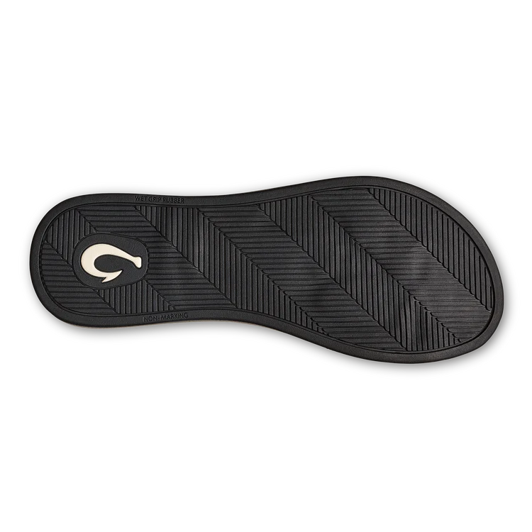 OluKai Women’s ‘Lalahi Leather Beach Sandal - Tan|Lava Rock