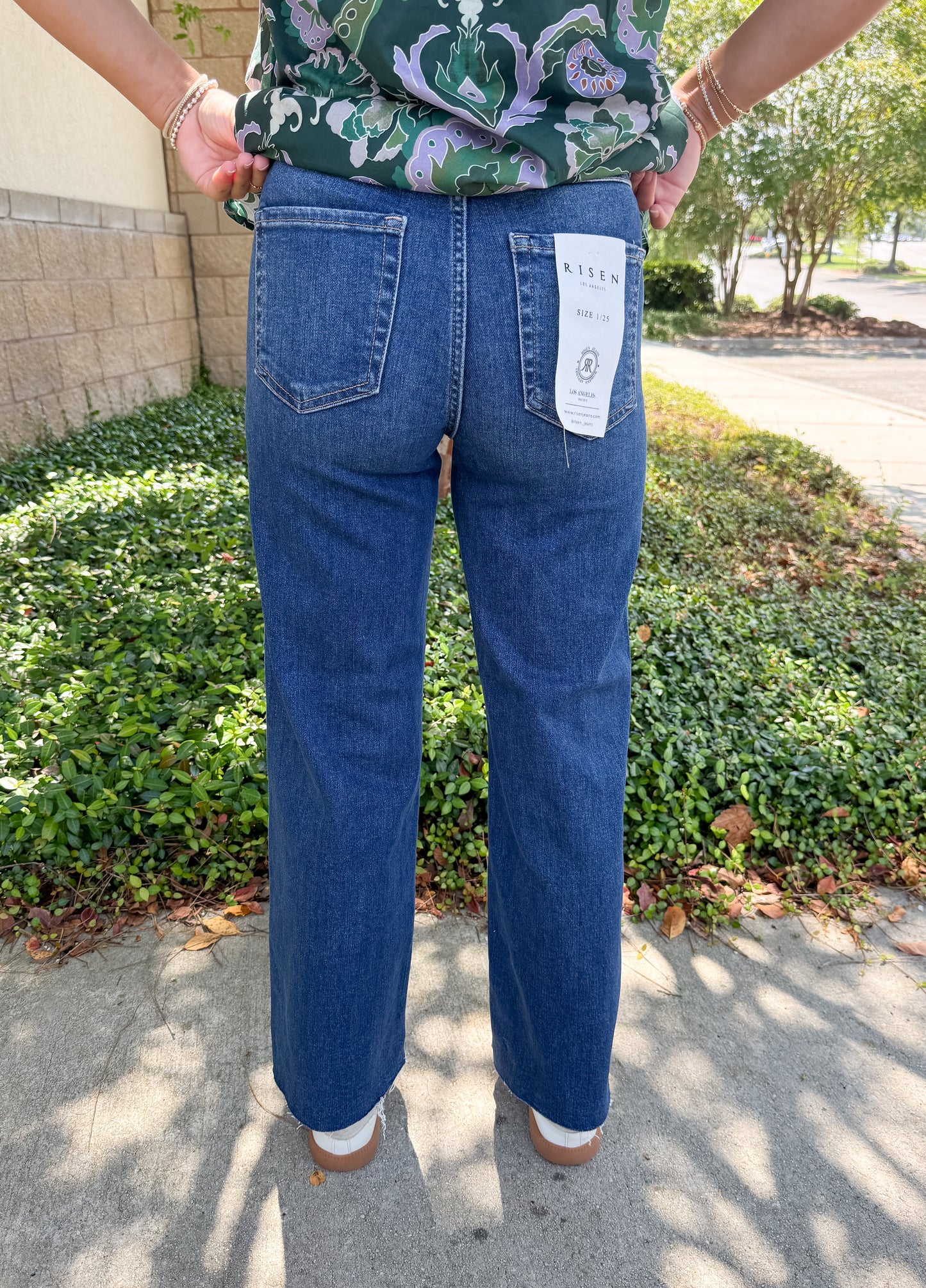 Risen Ann TC Cropped Wide Leg Jean - Dark