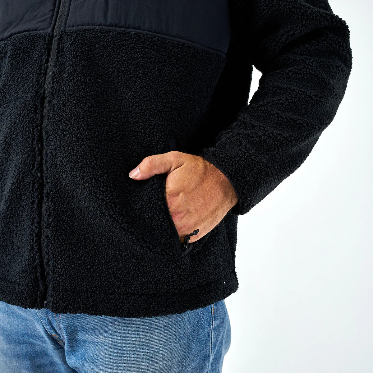 Burlebo Sherpa Full-Zip Jacket - Black