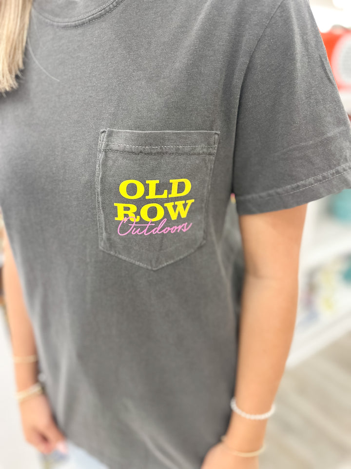 Old Row Outdoors Neon Fish S/S Pocket T-Shirt - Pepper