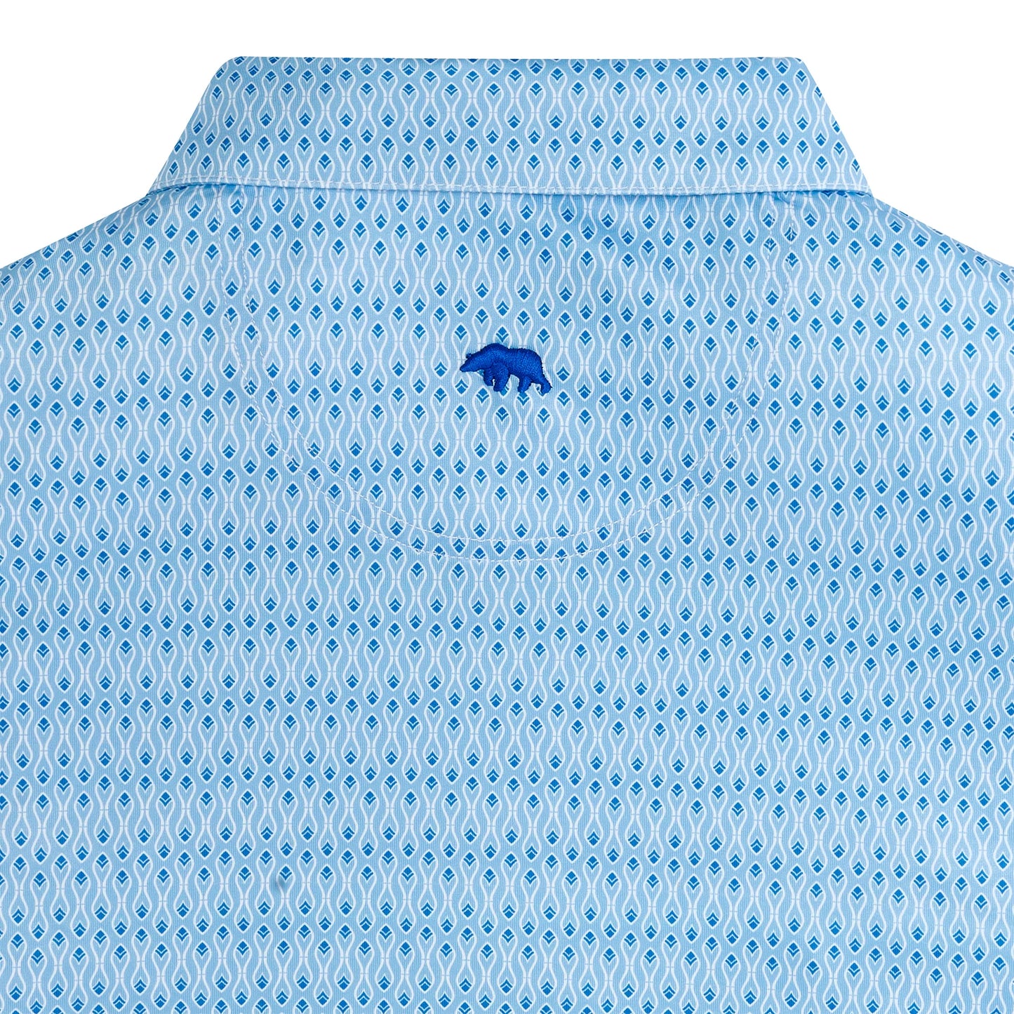 Onward Reserve Atlanta Braves Retro Feather Printed Performance Polo - Sky Blue