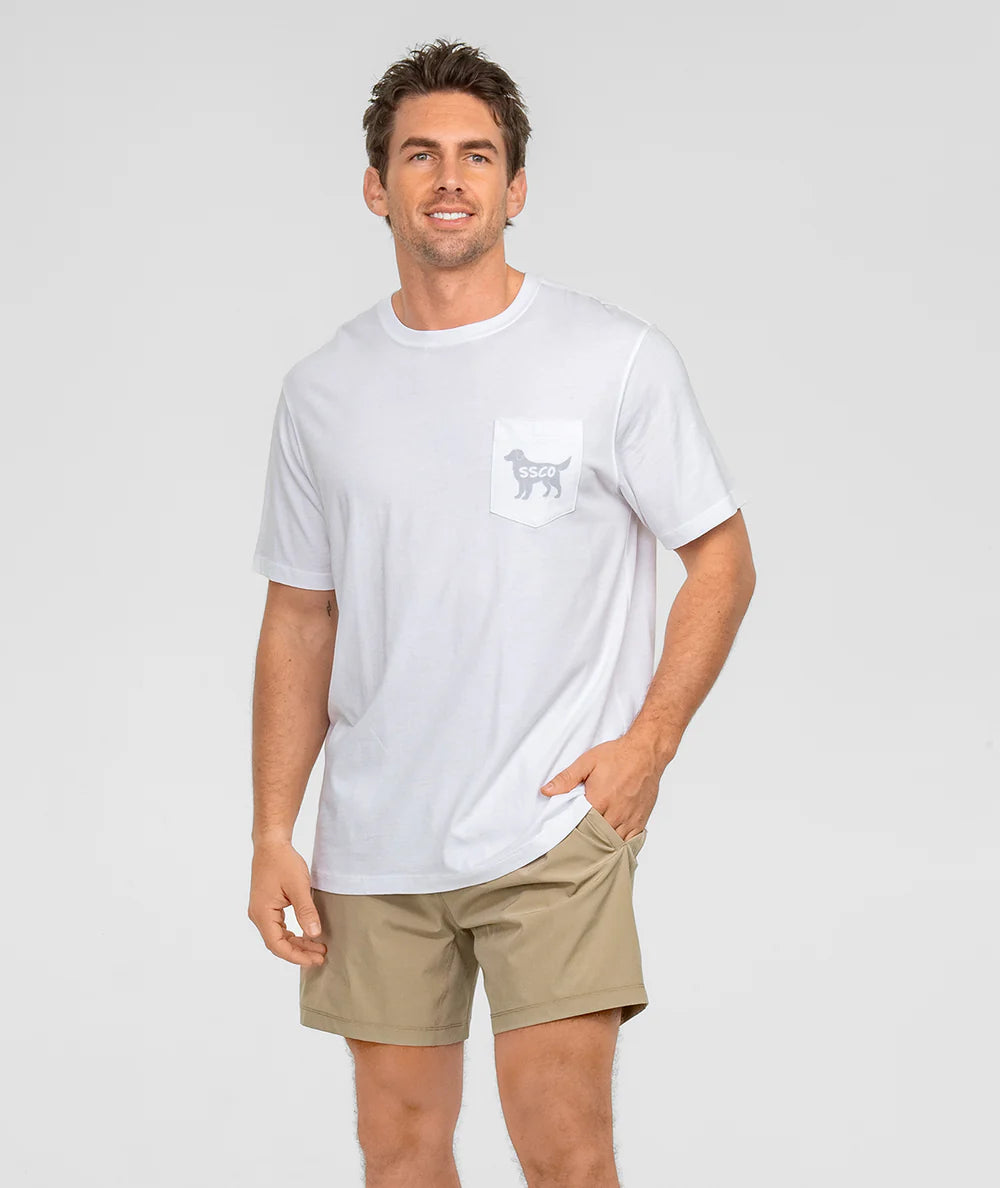 SSCO Men’s Camo Retriever S/S T-Shirt - Bright White