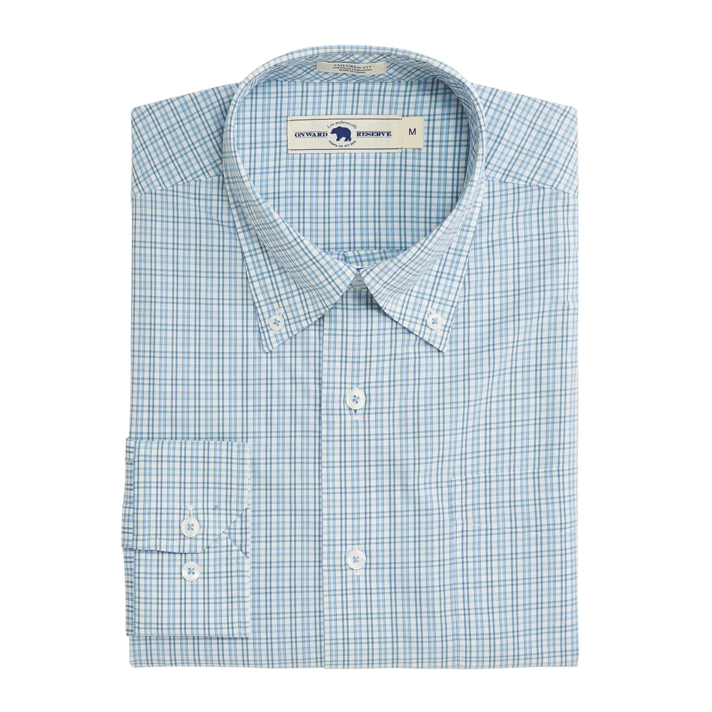 Onward Reserve Buckberry Tailored Fit Performance Button Down - Shale Green