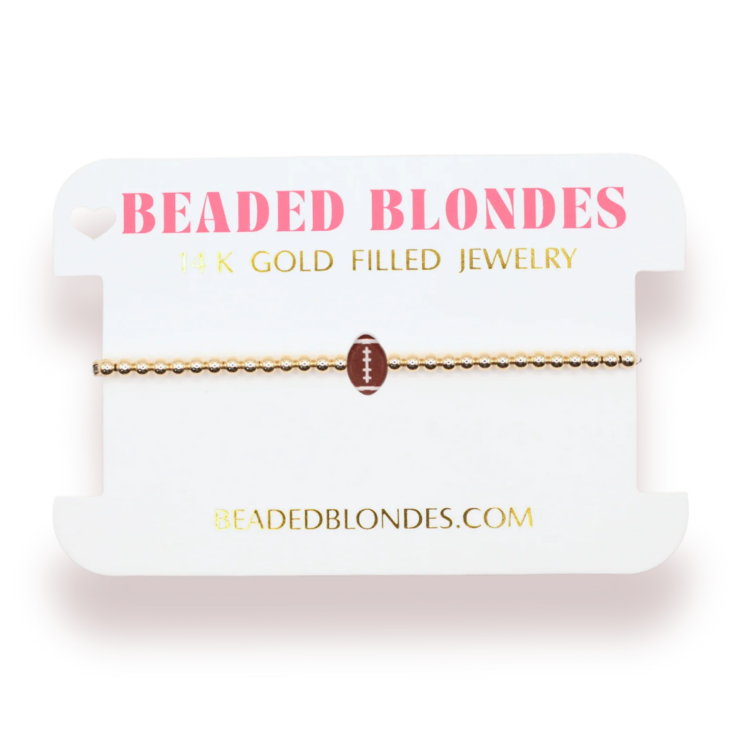 Beaded Blondes Football Bracelet
