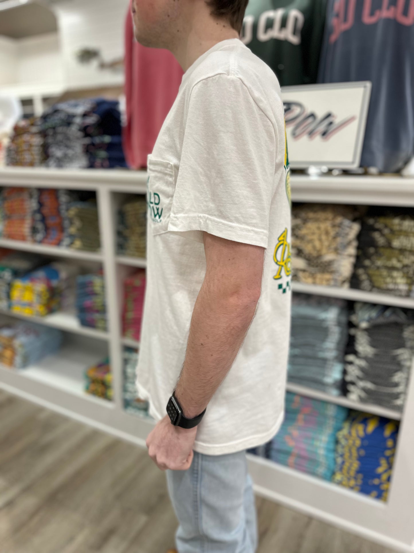 Old Row Glizzies on the Green Pocket S/S T-Shirt - White