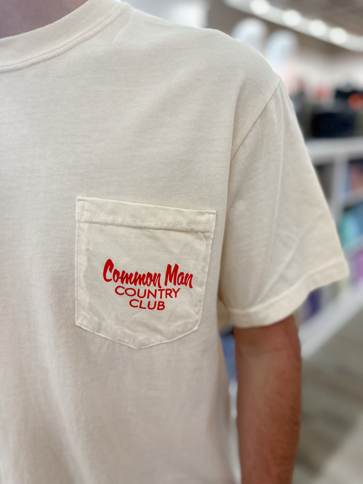 Barstool Golf CMCC Sunset Man S/S Pocket T-Shirt - Ivory