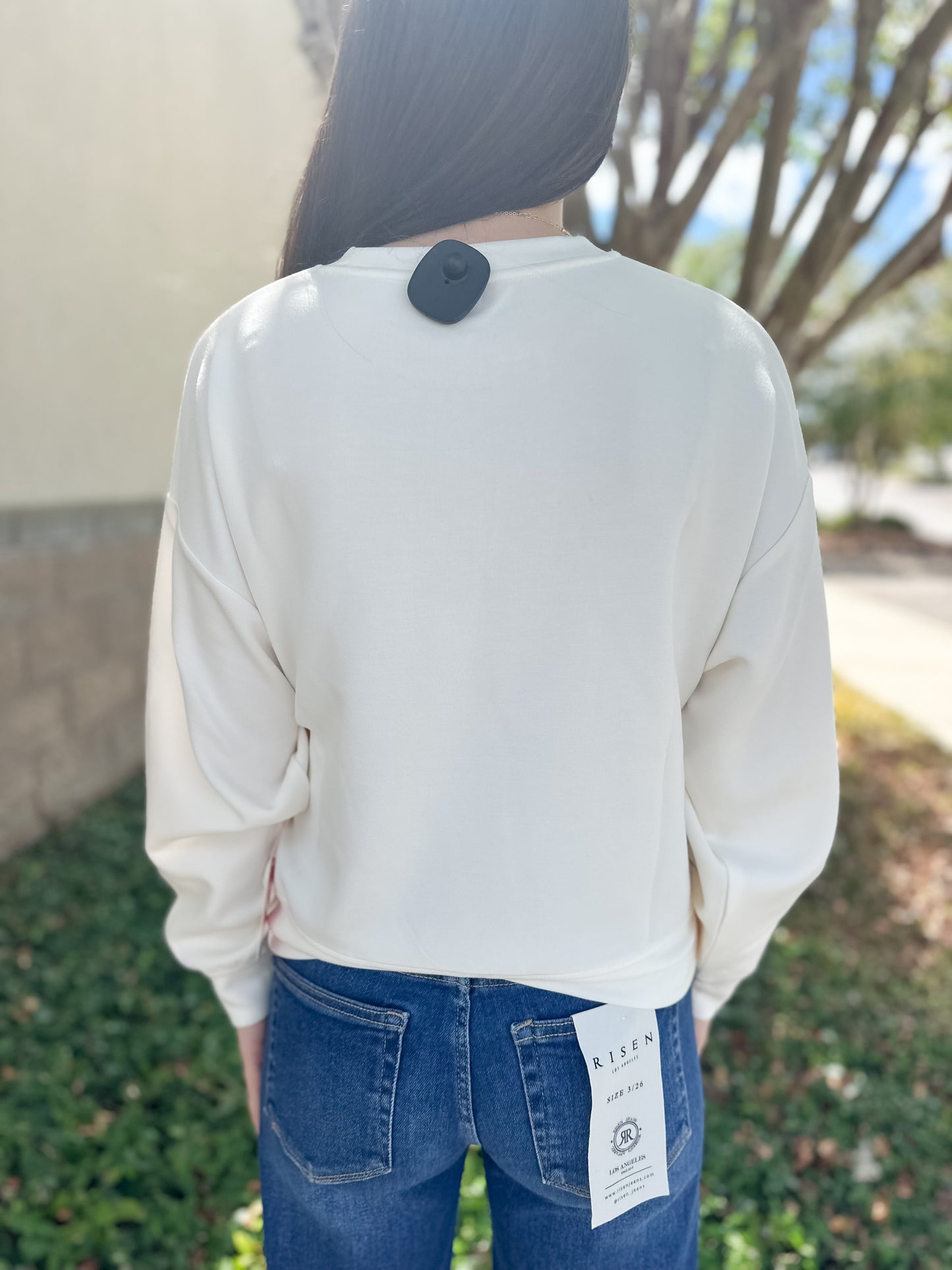 Simply Pullover Crewneck - Pearl