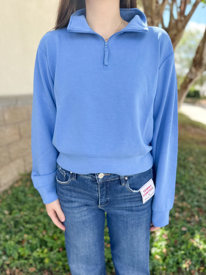 Simply Pullover Quarter Zip - Marine