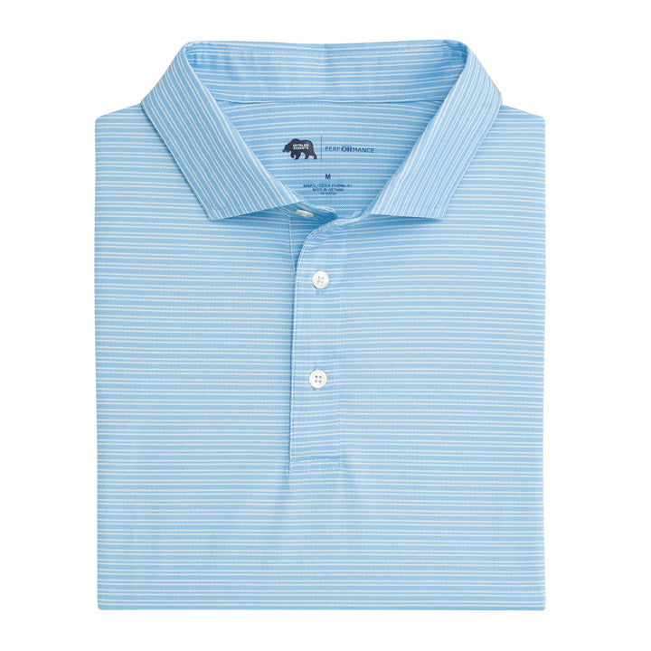 Onward Reserve Pairing Stripe Performance Pique Polo - Dutch Canal