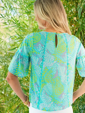 Jane Top - Mango Mosaic Blue