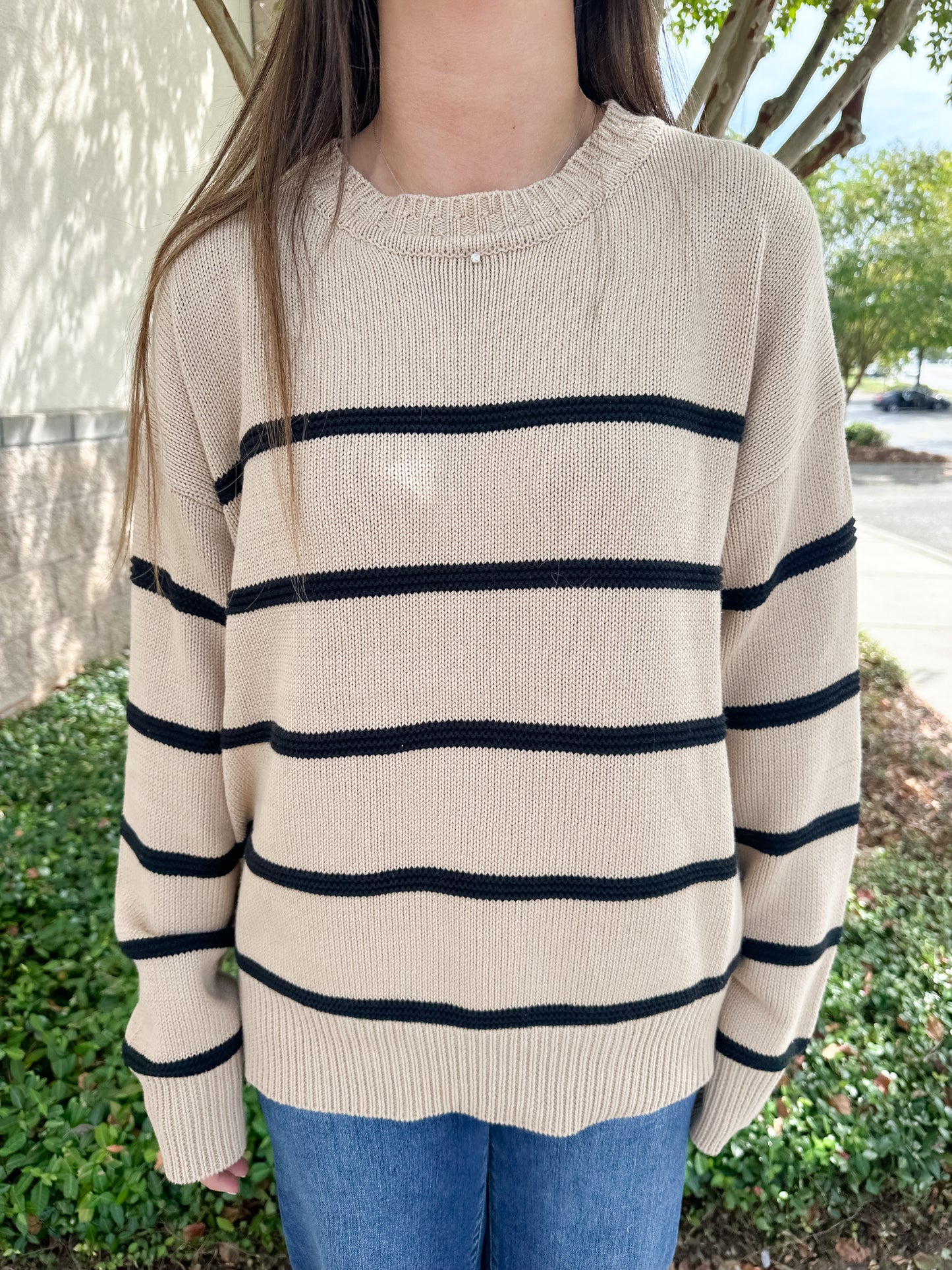 Boyfriend Striped Cotton Sweater