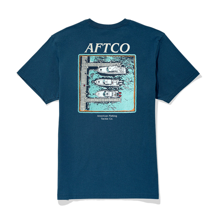 Aftco Men’s Docked S/S T-Shirt - Naval