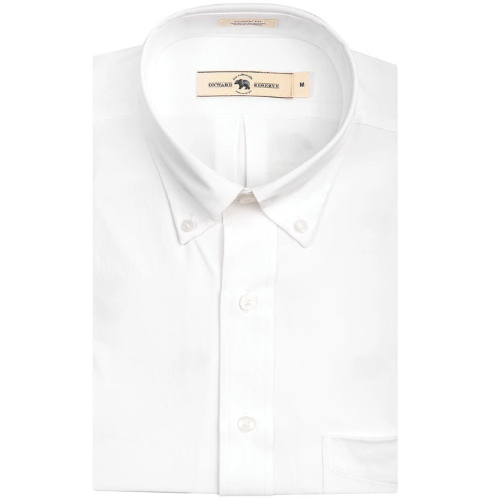 Onward Reserve Classic Fit Quad Woven Button Down Shirt - White