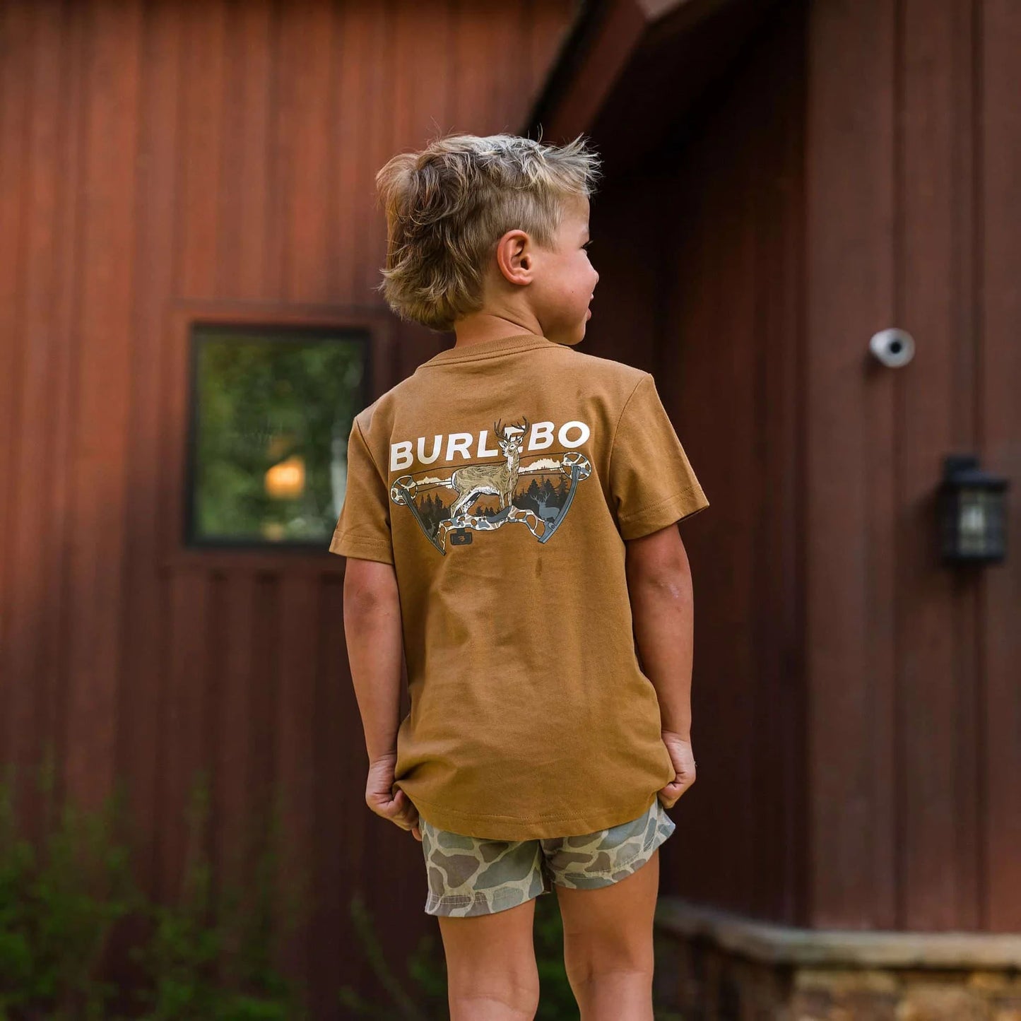 Burlebo Youth S/S T-Shirt - Bow Hunter - Light Brown