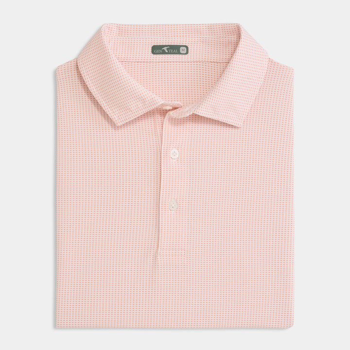 Genteal S26 Jacquard Performance Polo - Apricot