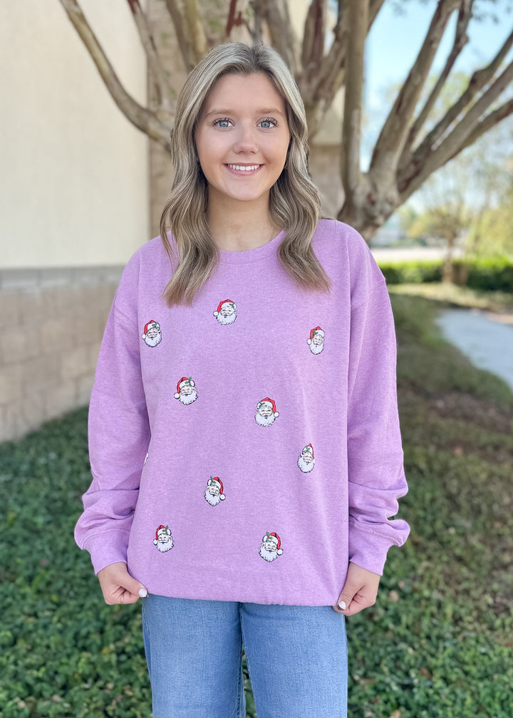 Jolly Santa Crewneck - Bubblegum