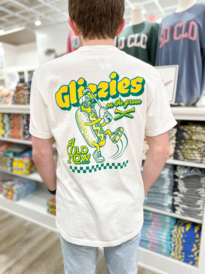 Old Row Glizzies on the Green Pocket S/S T-Shirt - White