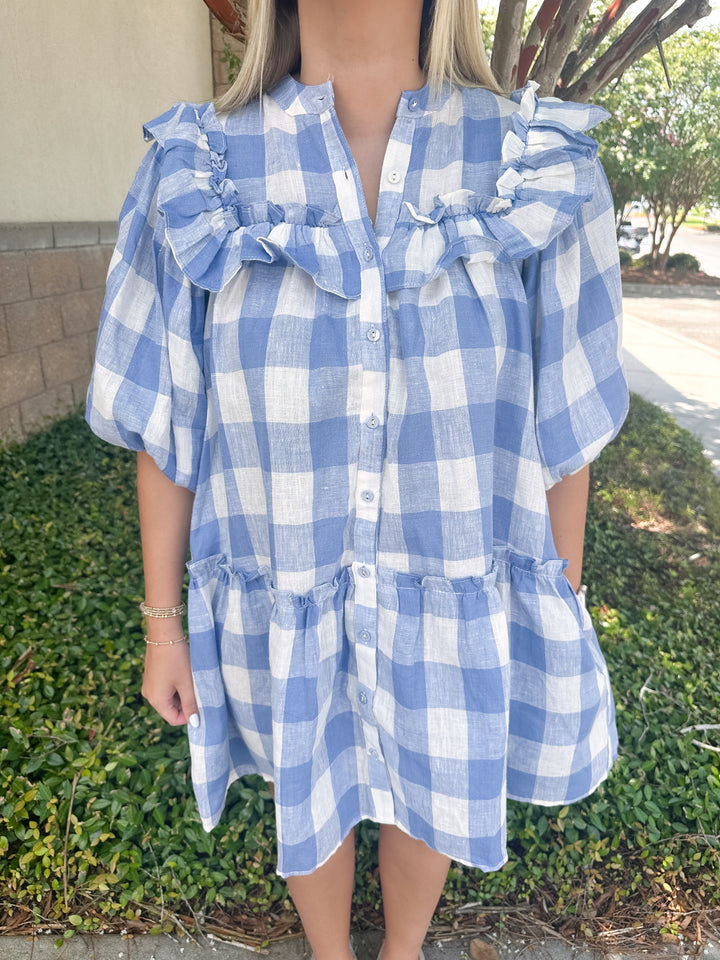 Buffalo Ruffle Mini Dress
