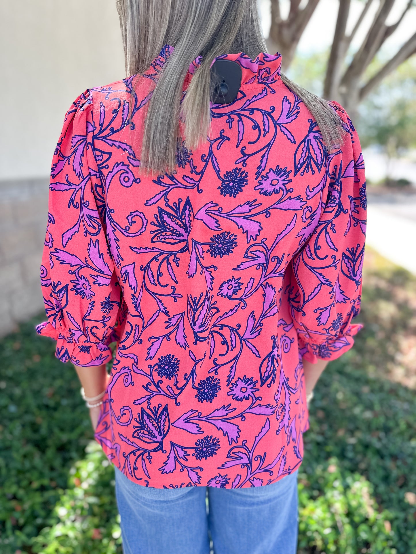 Julie Top - Toile Tulip Coral