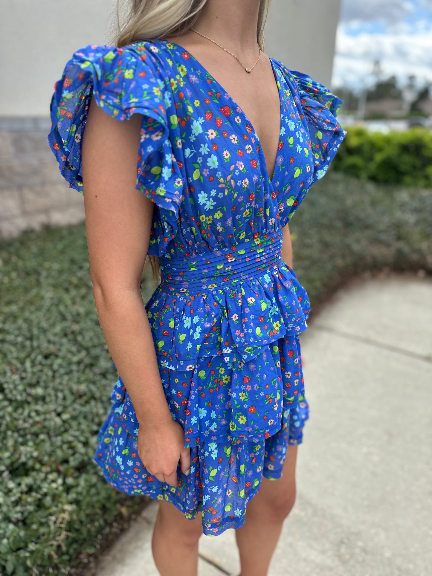 Ansley Summer Fruit Mini Dress