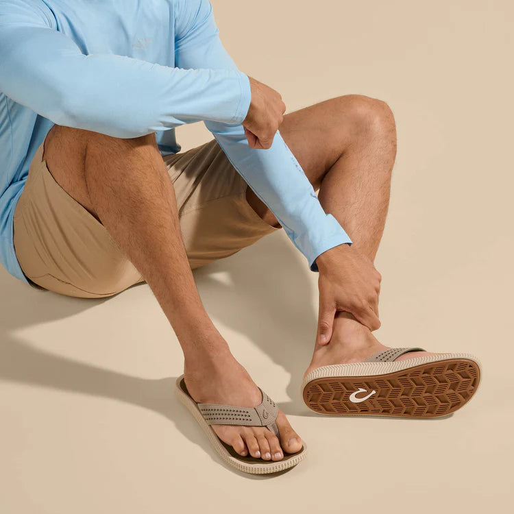 OluKai Men’s Ulele Water-Ready Beach Sandal - Clay|Mustang