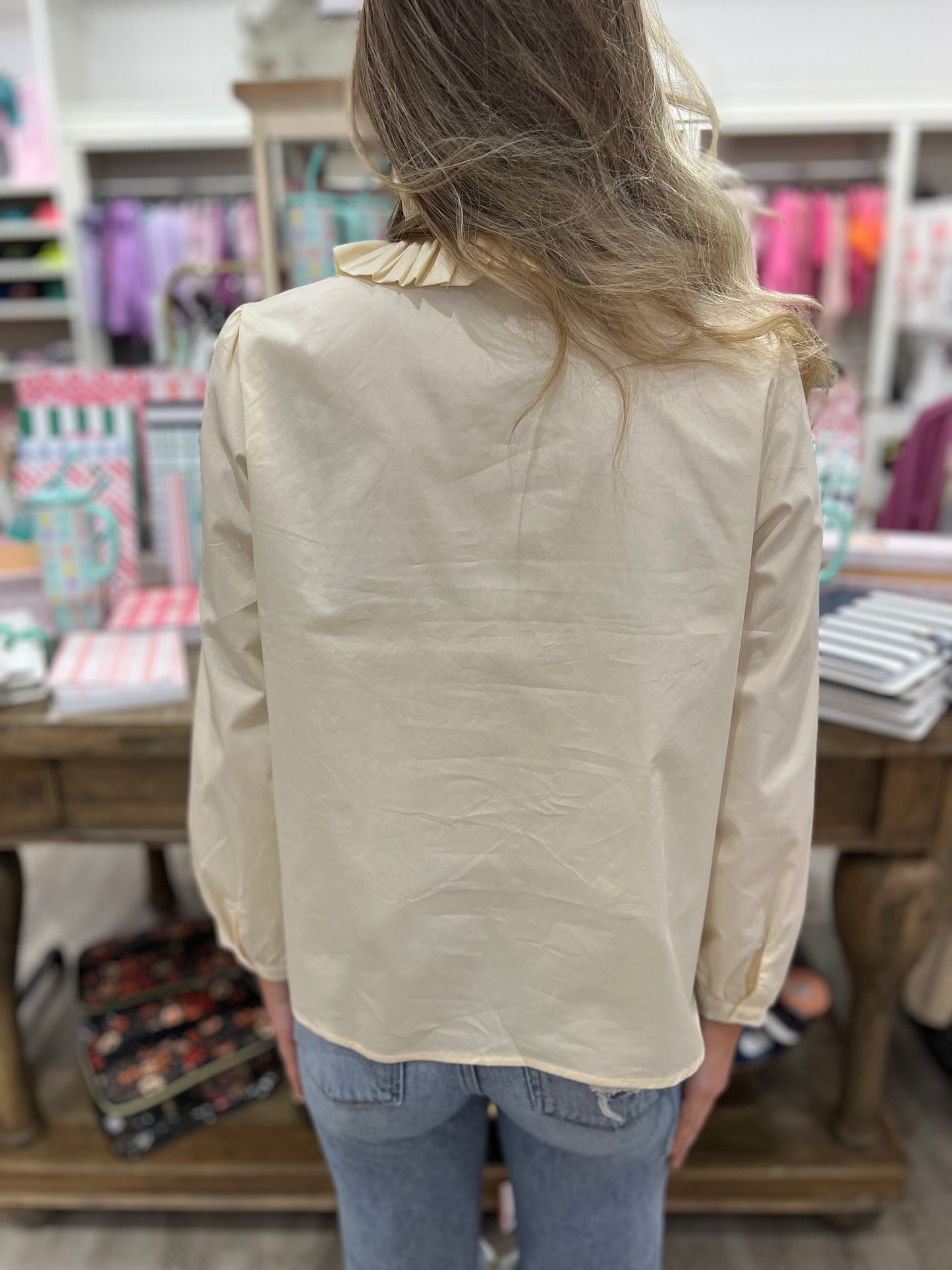 Macie Ruffle Neck Top