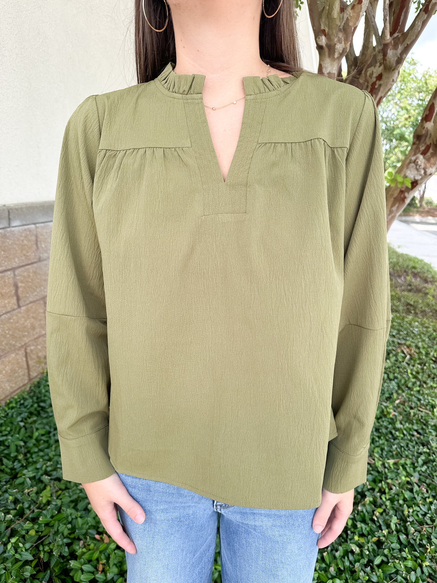Dixon V-Neck Long Sleeve Top