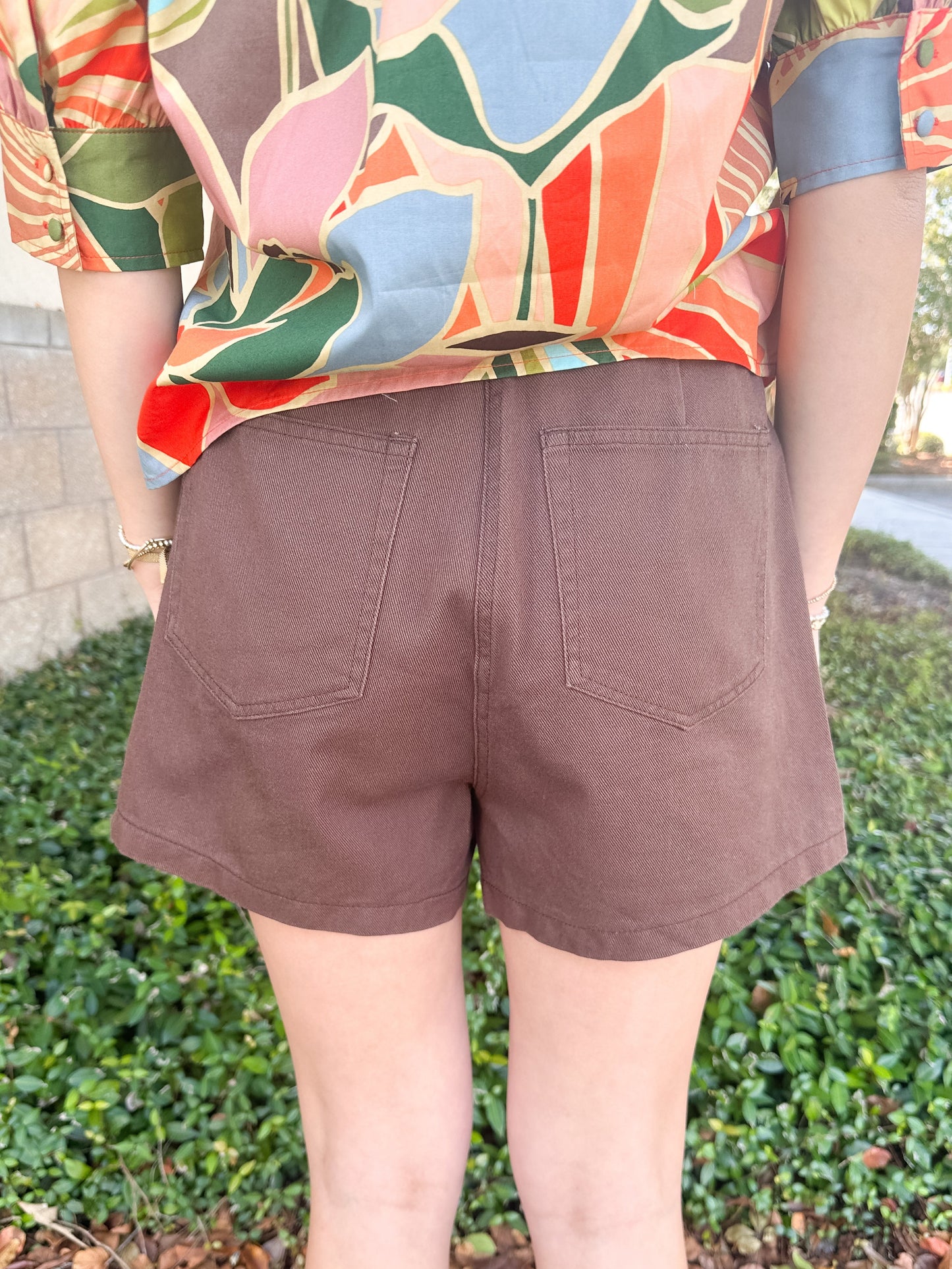 Mocha Denim Skort